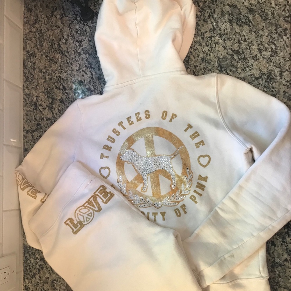 Pink Victoria secret hoodie pant track sweat set